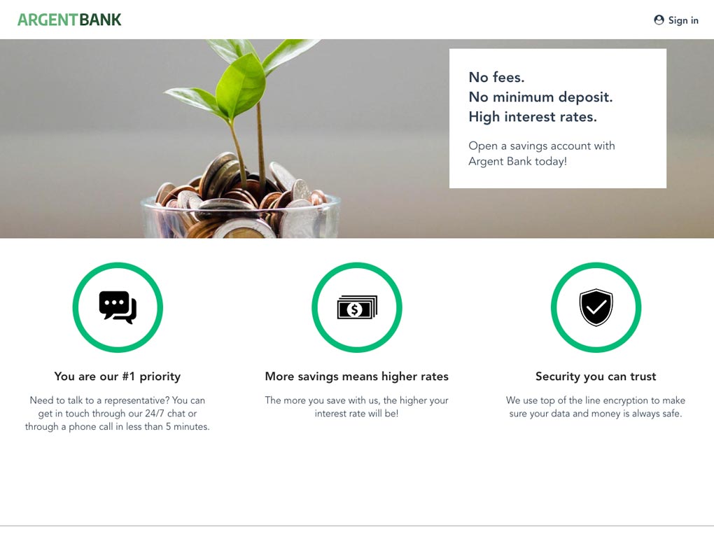 Application bancaire