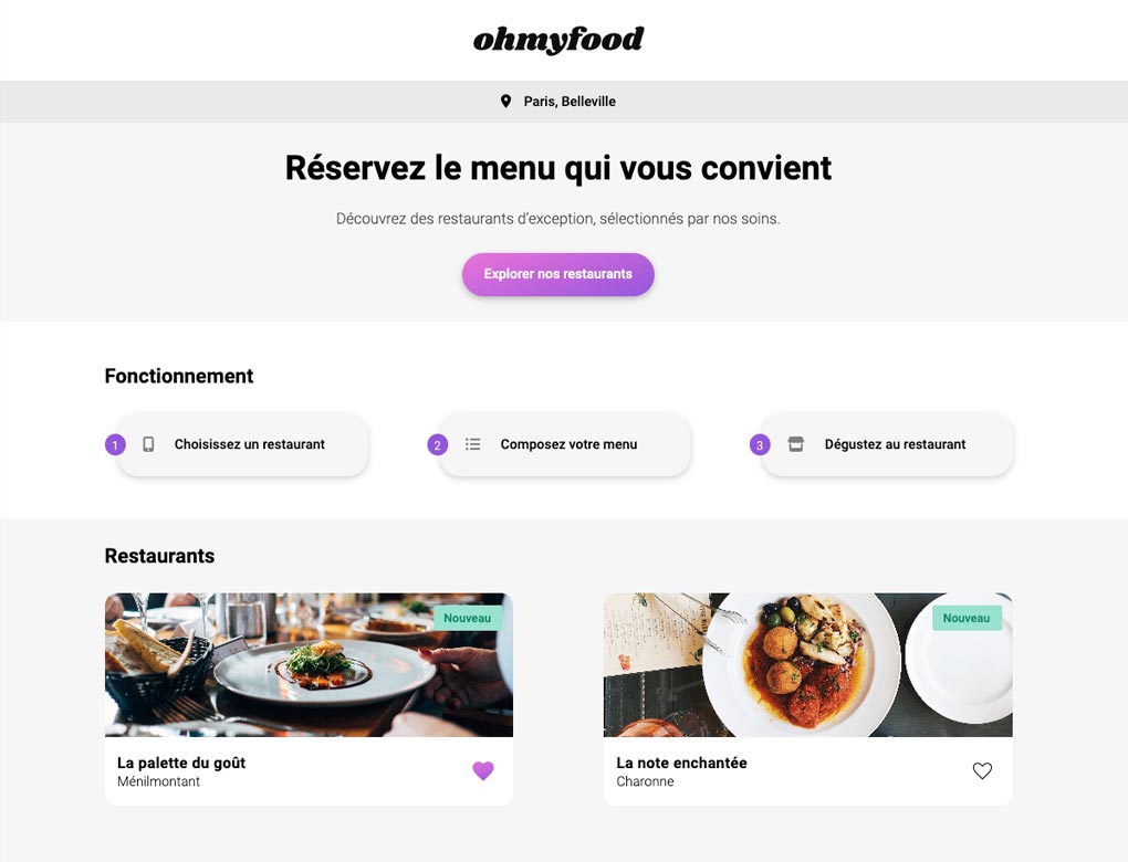 HTML - CSS Ohmyfood