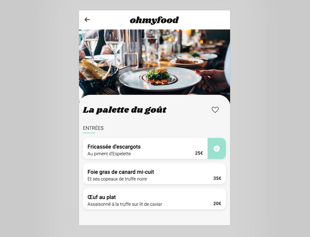 HTML - CSS Ohmyfood Mobile
